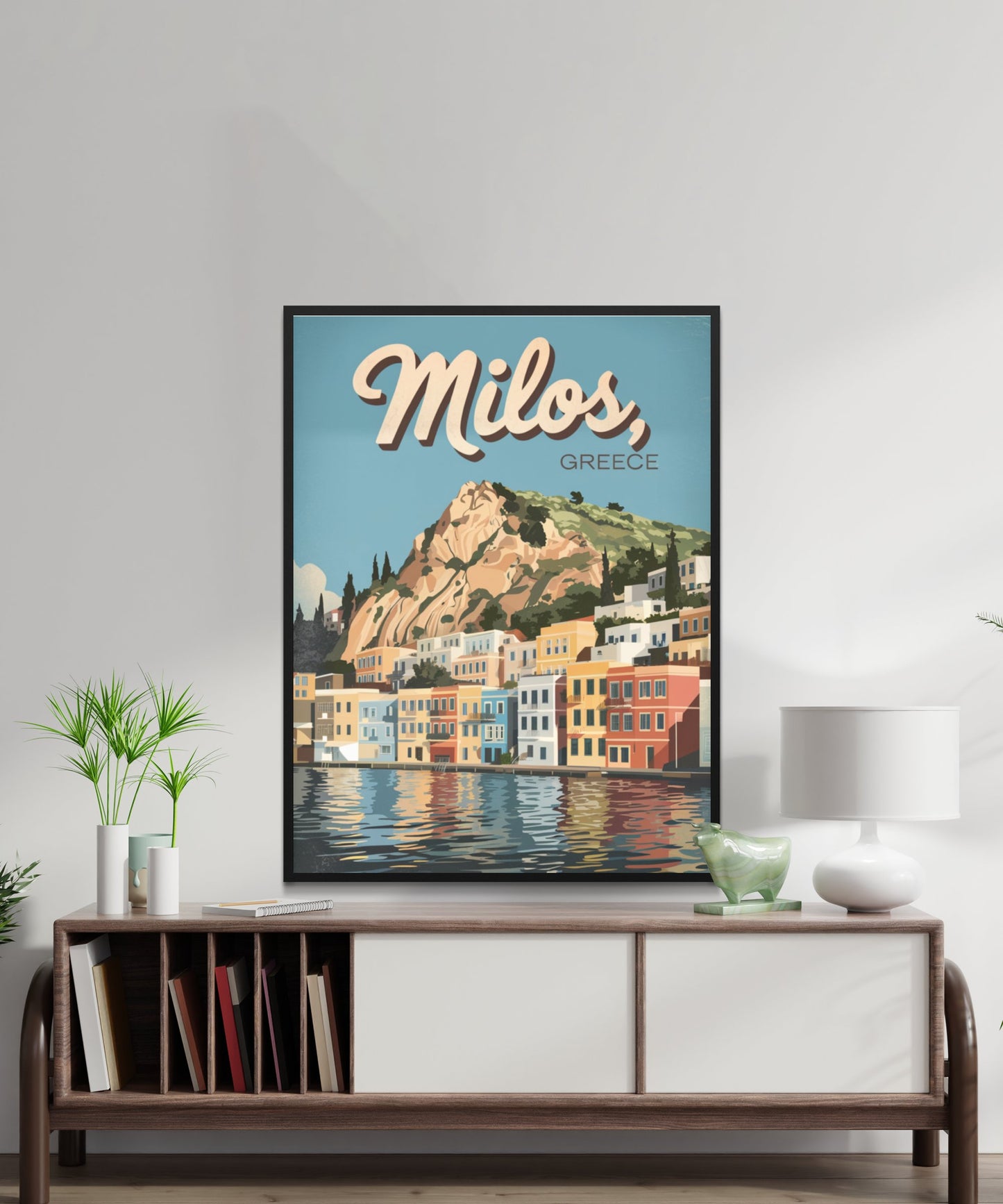 Milos Vintage Travel Poster - Relaxed Island Vibes