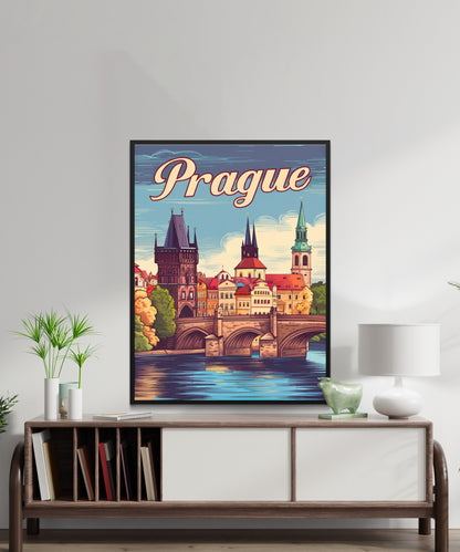 Prague Vintage Travel Poster - Spain