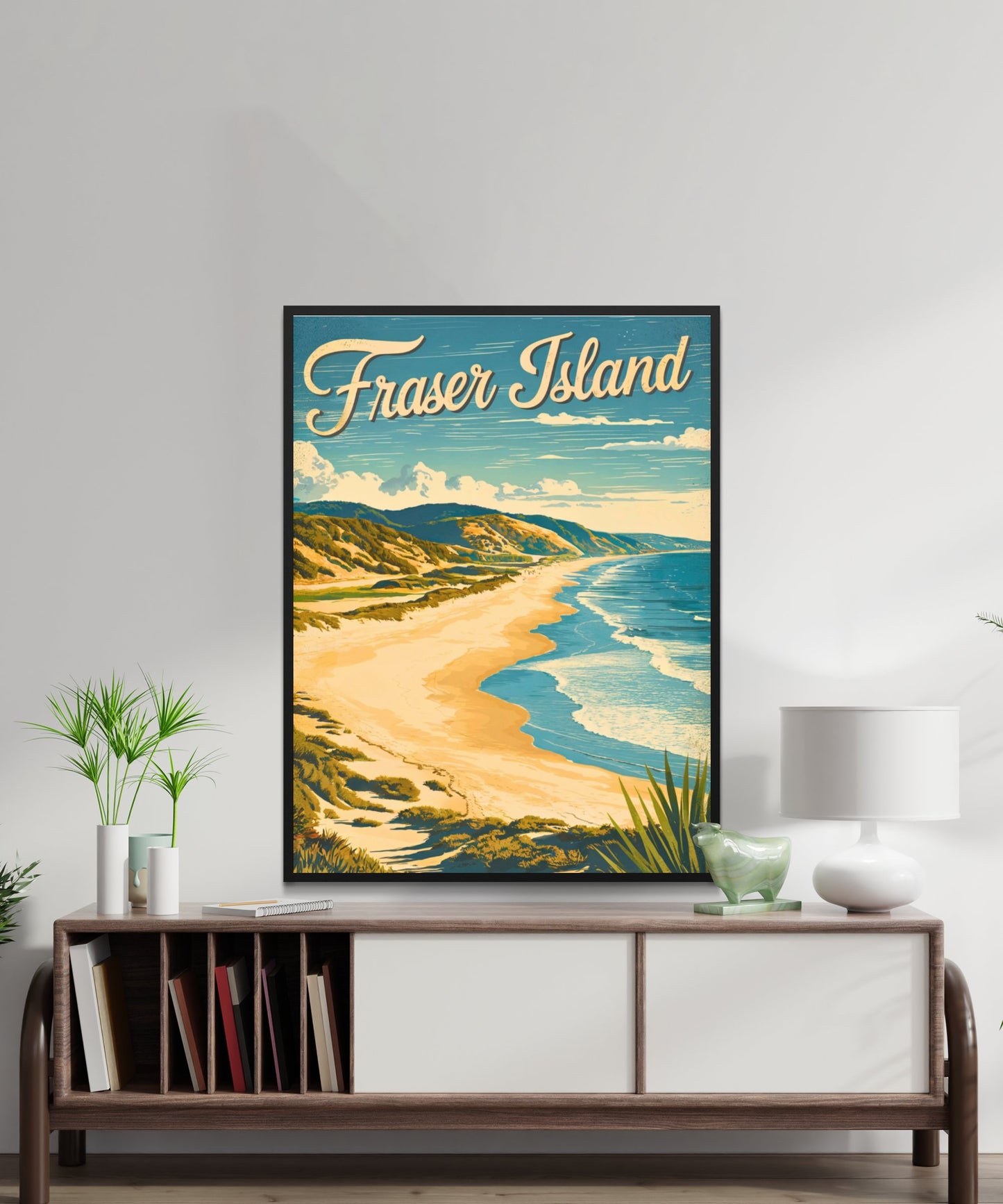 Fraser Island Vintage Travel Poster