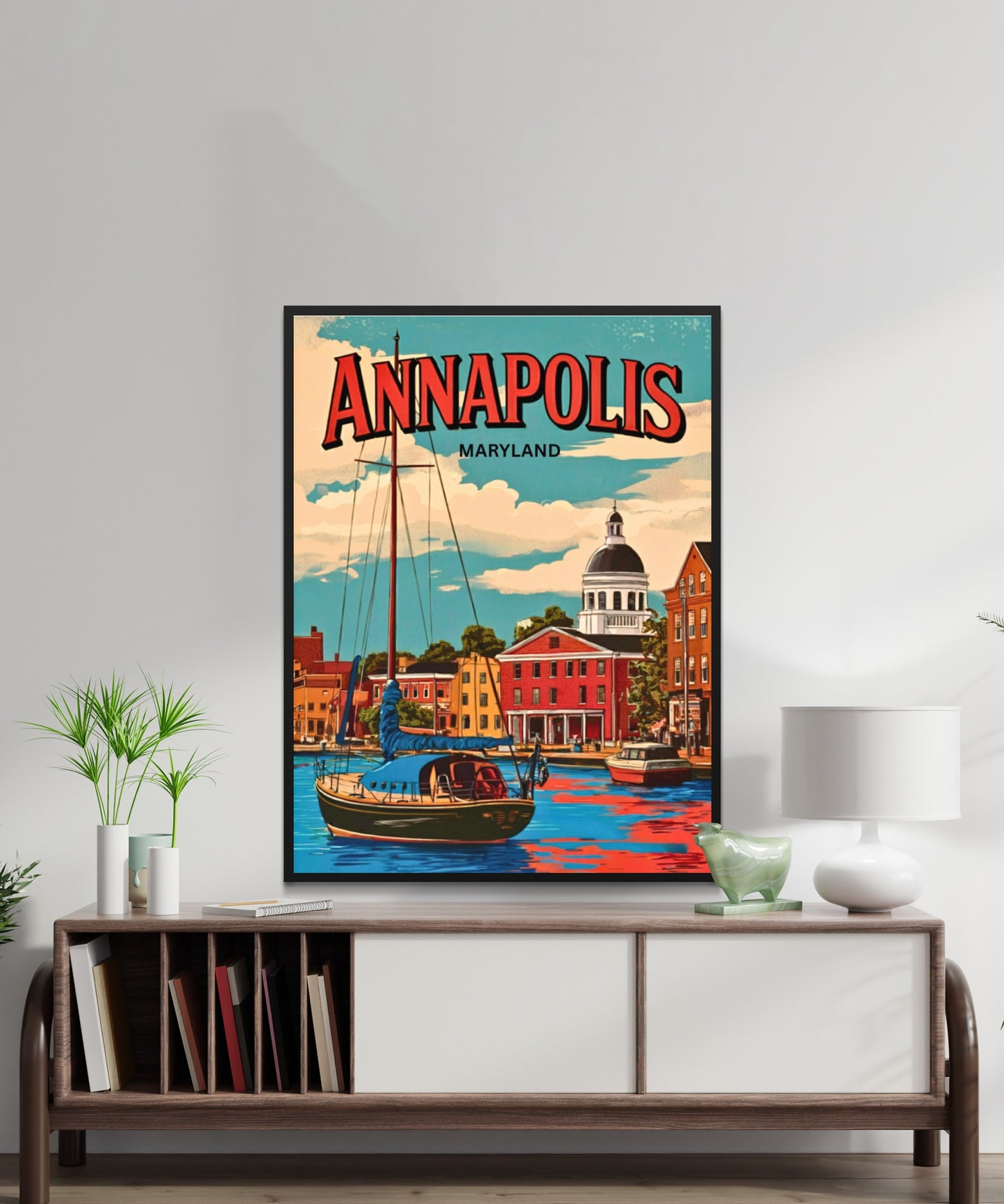 Annapolis, Maryland Vintage Travel Poster - Captivating Historical Harbor