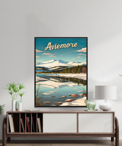 Aviemore Vintage Travel Poster - Cairngorms