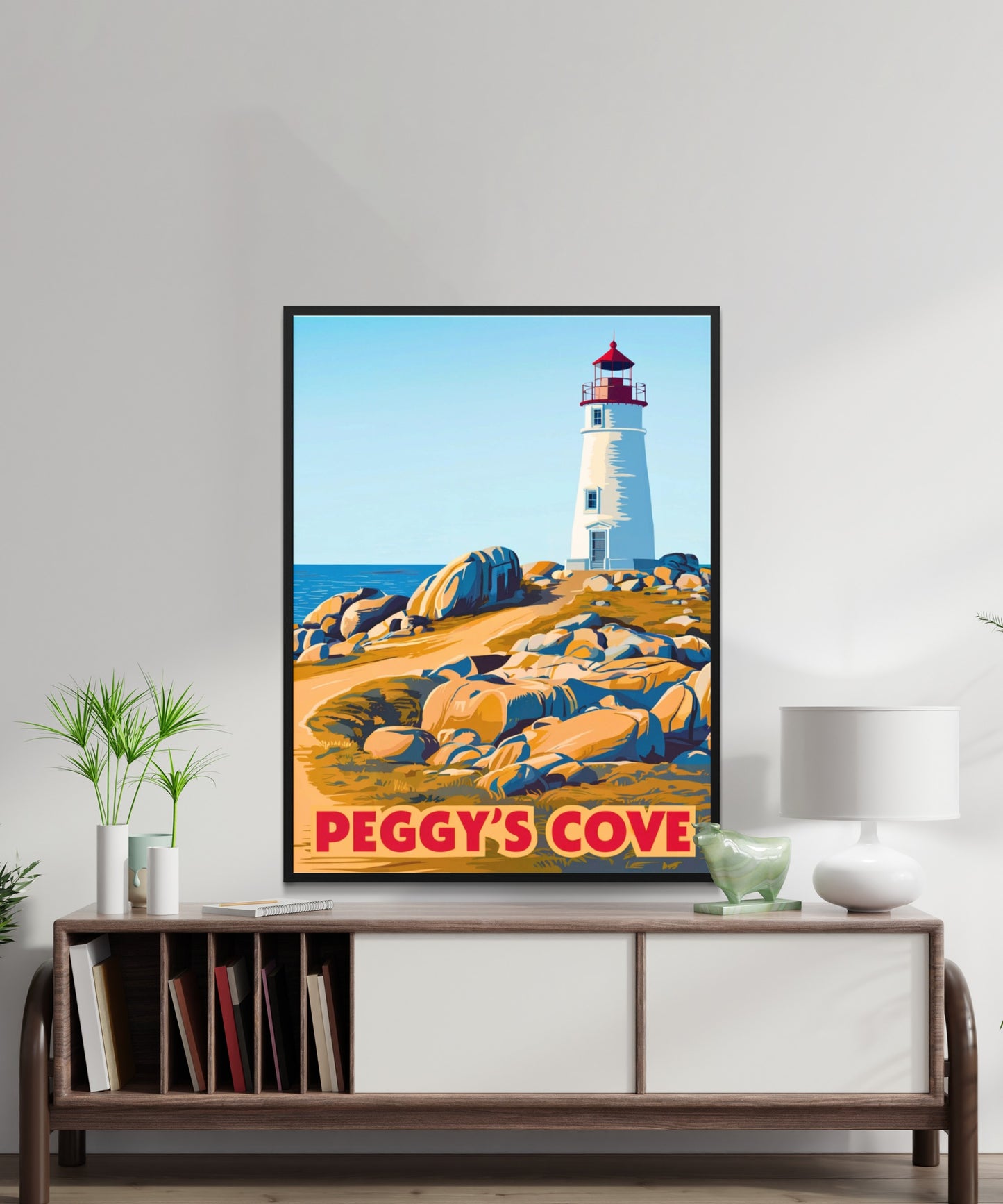Peggy’s Cove Vintage Travel Poster - Iconic Canada Lighthouse Serenity