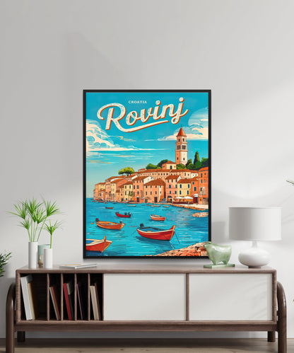Rovinj, Vintage Travel Poster - Croatia