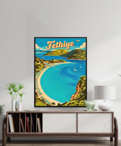Fethiye Vintage Travel Poster