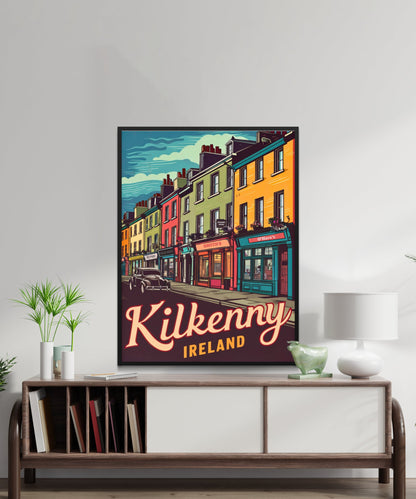 Kilkenny Vintage Travel Poster - Heart of Ireland's Medieval City