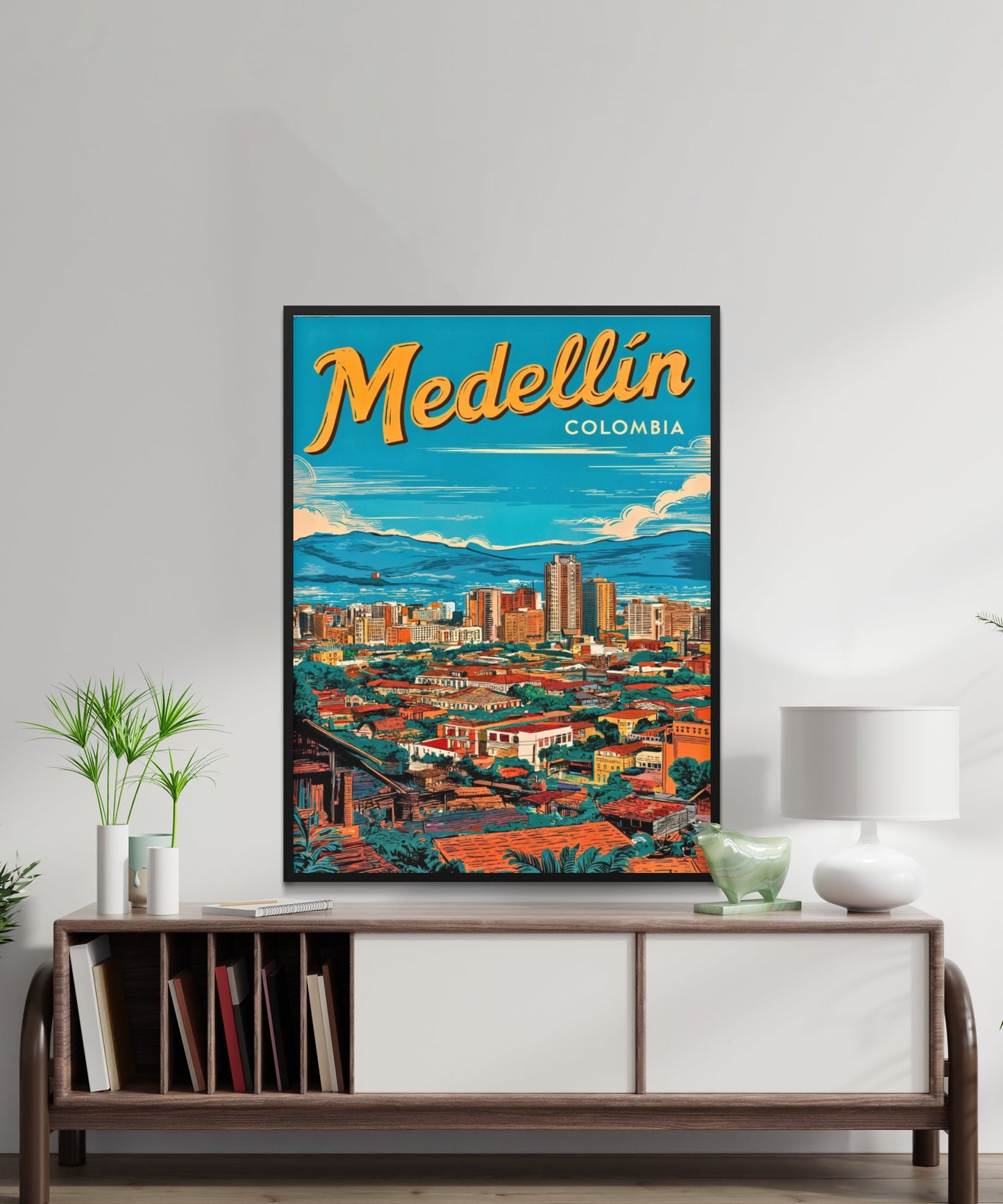 Medellín Vintage Travel Poster - The Soul of Colombia