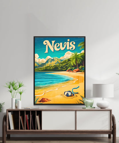 Nevis Vintage Travel Poster