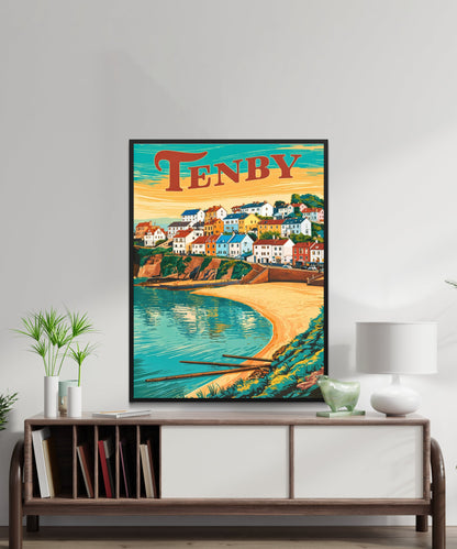 Tenby Vintage Travel Poster