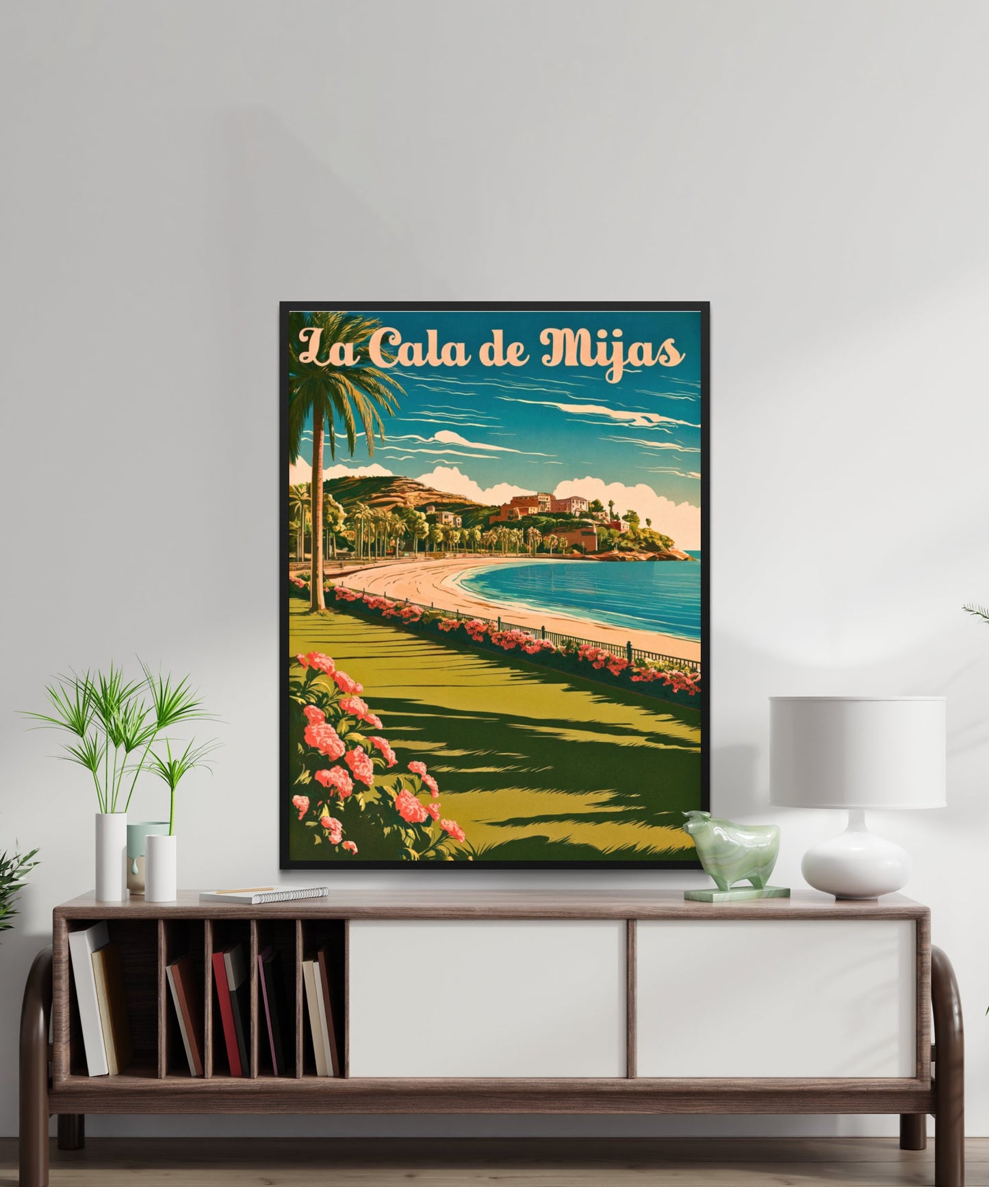 La Cala de Mijas Vintage Travel Poster - Golden Shores of La Cala