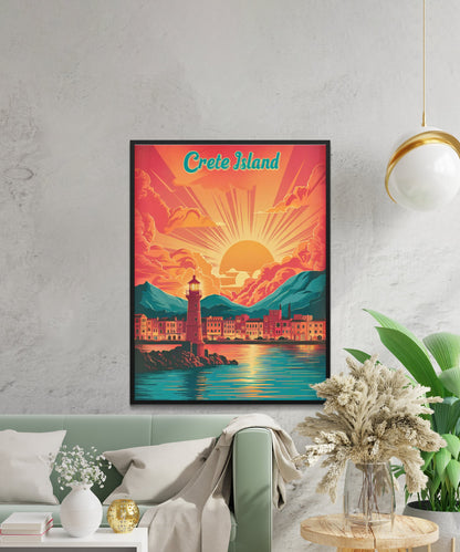 Crete Vintage Travel Poster