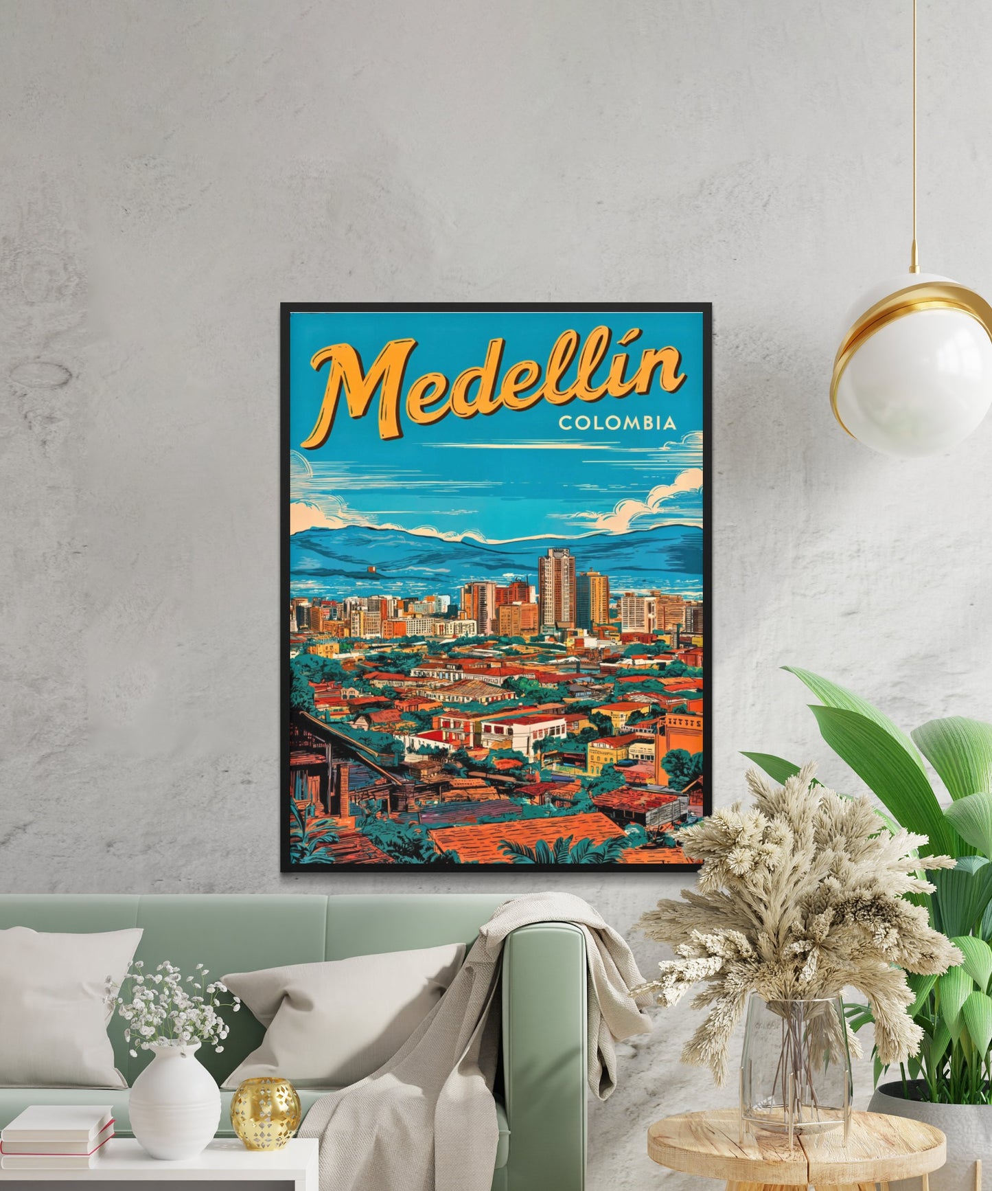 Medellín Vintage Travel Poster - The Soul of Colombia