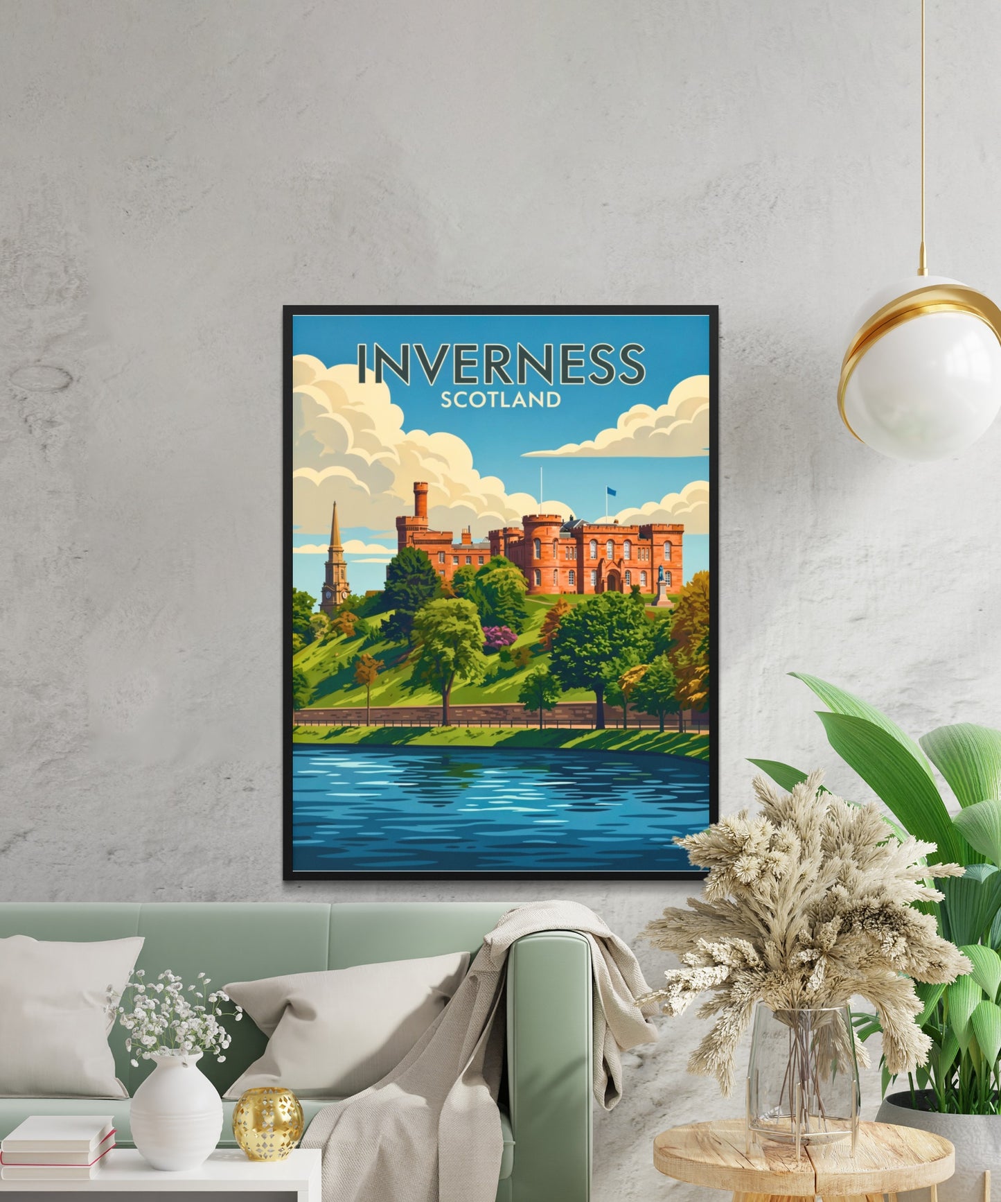 Inverness Vintage Travel Poster - Historic Scotland