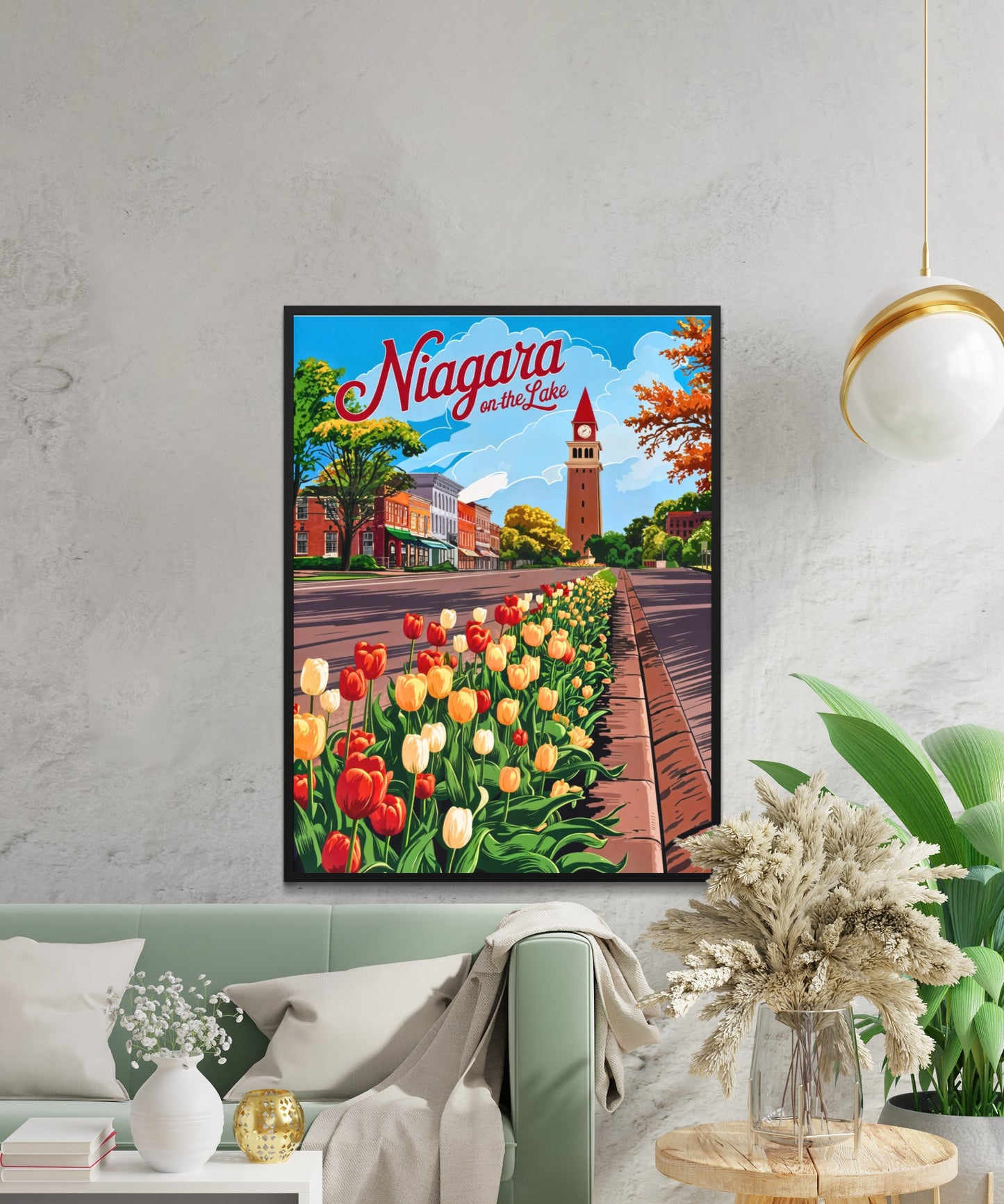 Niagara-on-the-Lake Vintage Travel Poster - Where Flowers Line the Streets