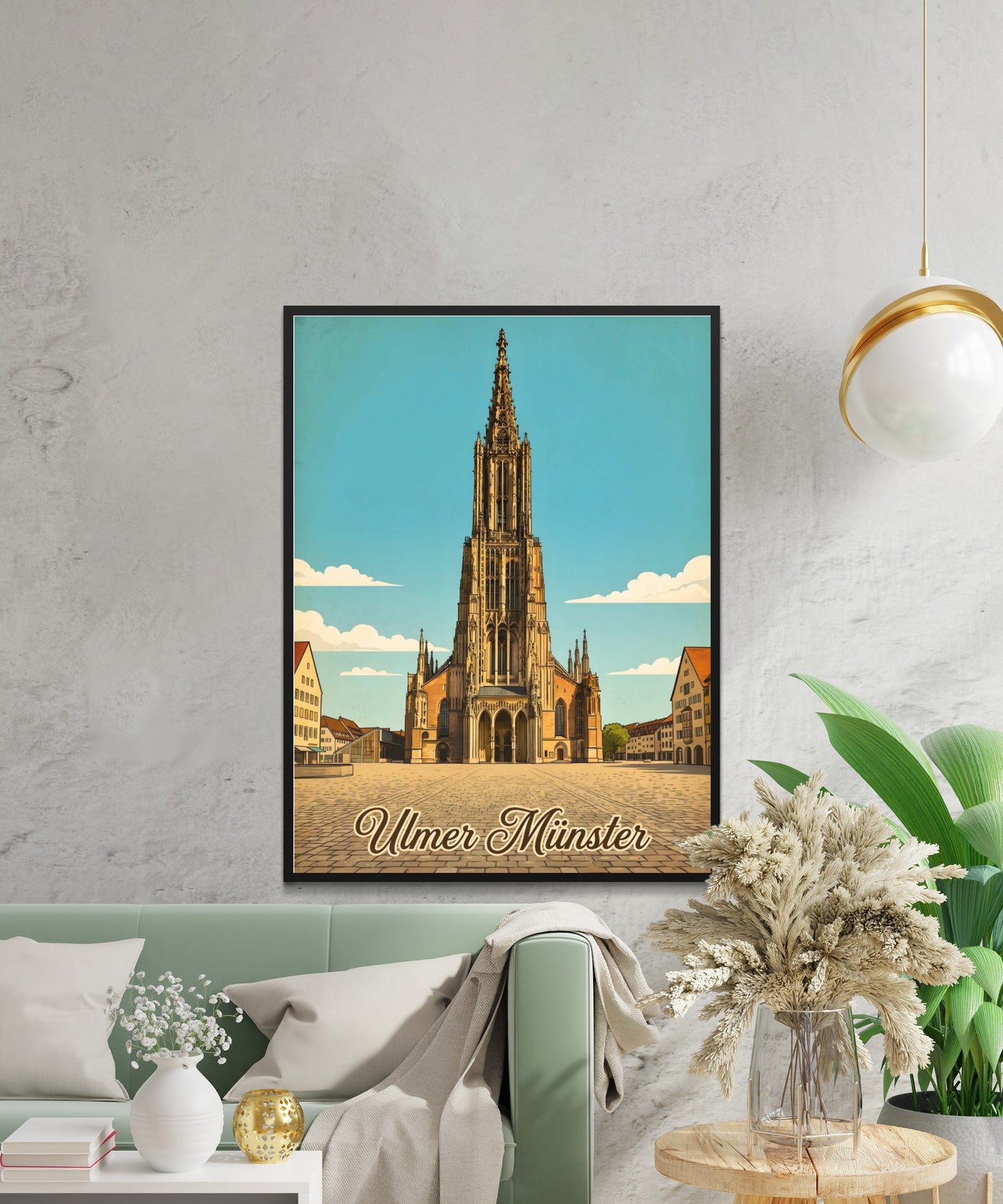 Ulmer Münster Vintage Travel Poster - Germany’s Gothic Icon