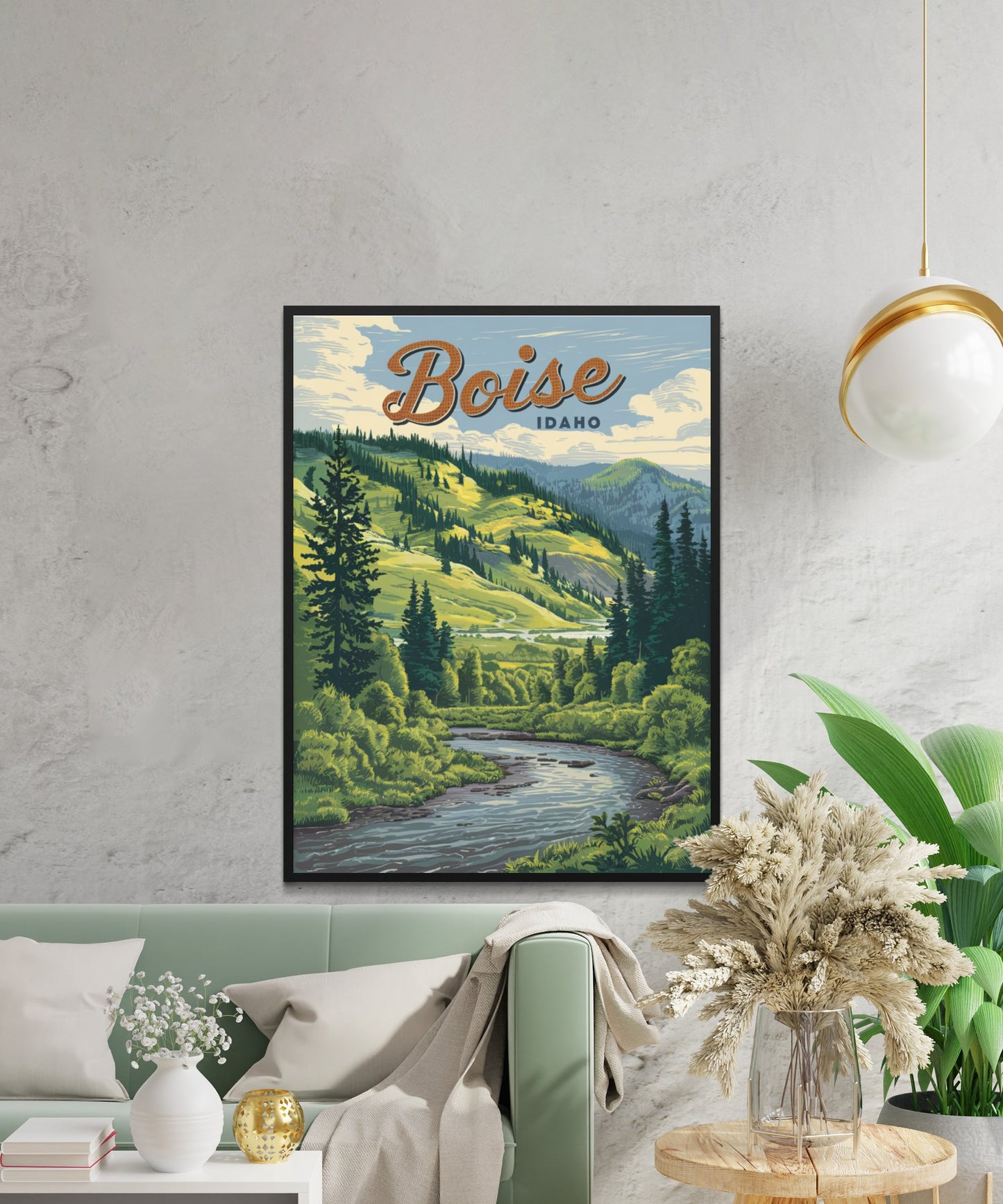 Boise Vintage Travel Poster - Breathtaking Nature Getaway