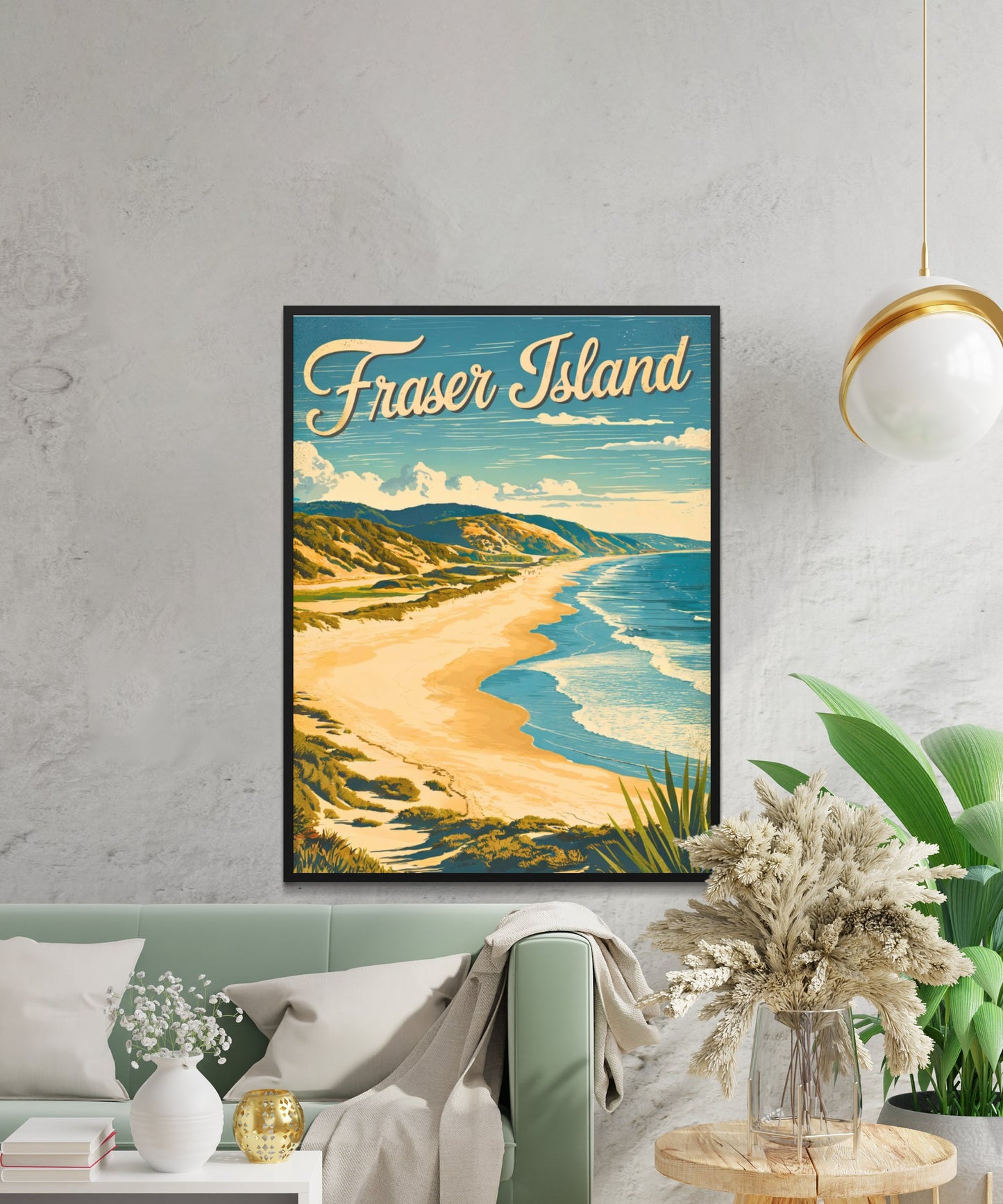 Fraser Island Vintage Travel Poster