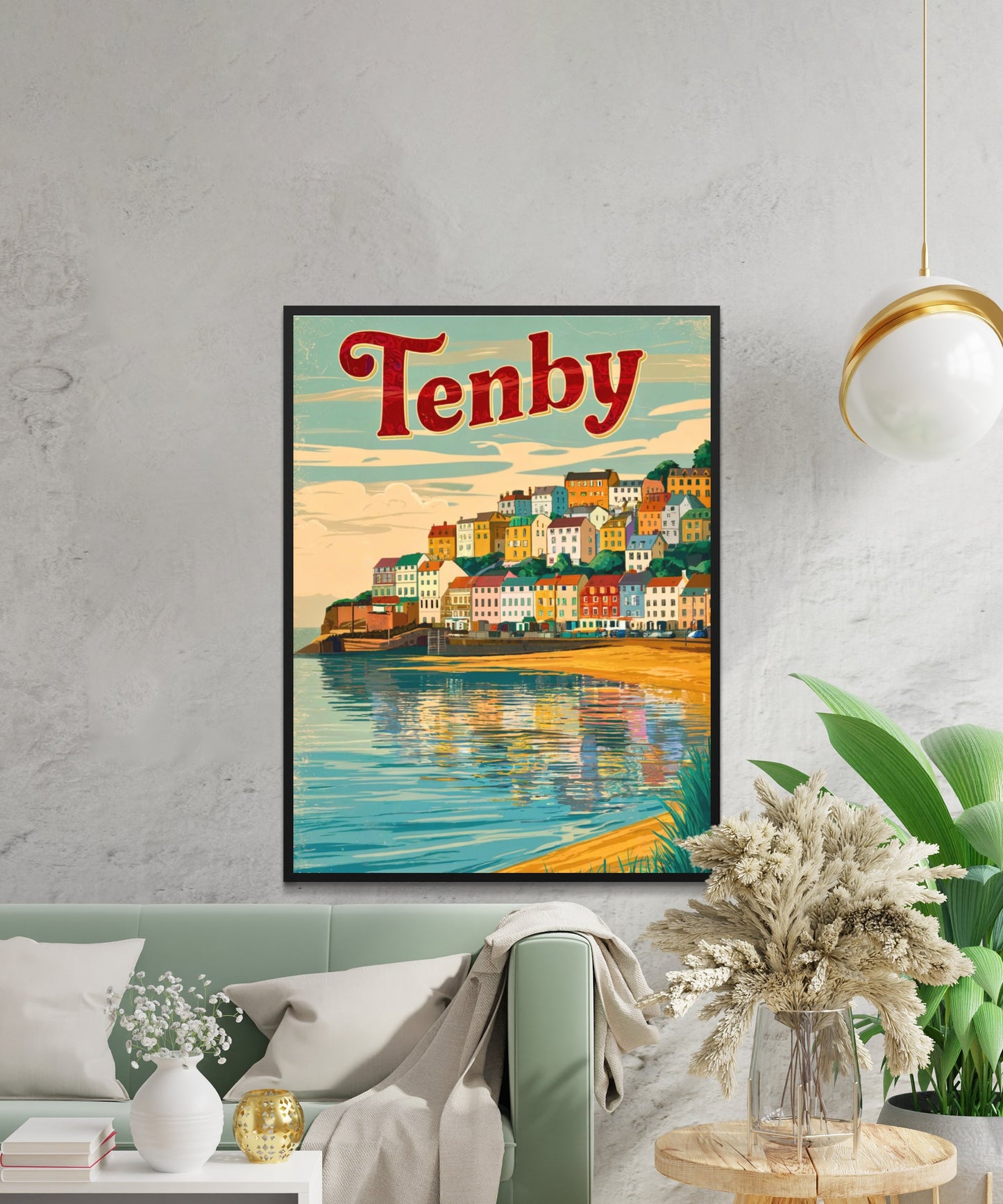 Tenby Vintage Travel Poster - Jewel of the Welsh Coast