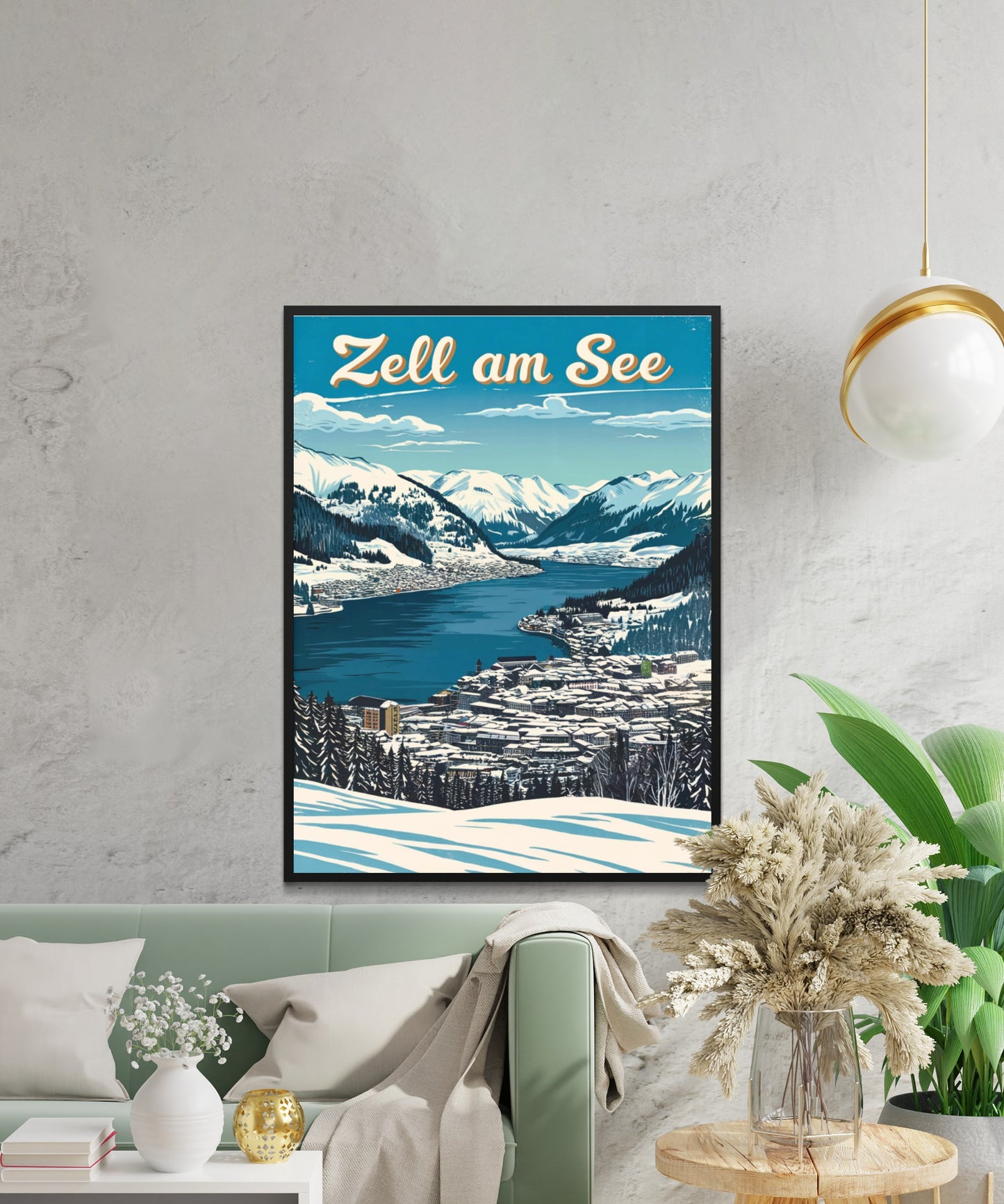 Zell am See Vintage Travel Poster - Jewel of the Alps