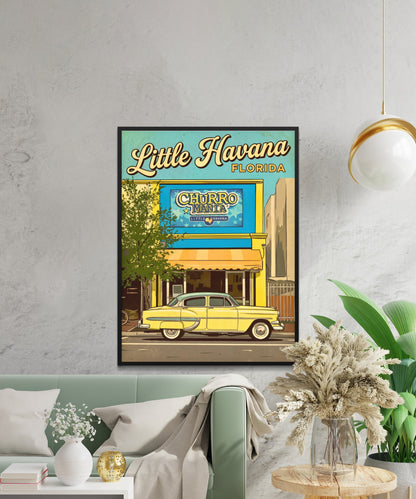 Little Havana Vintage Travel Poster -  Iconic Landmark