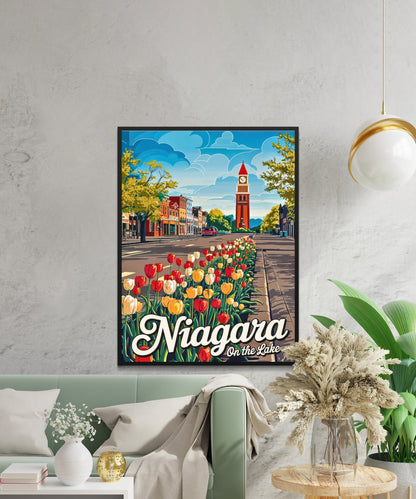 Niagara-on-the-Lake Vintage Travel Poster - Petals Along the Promenade