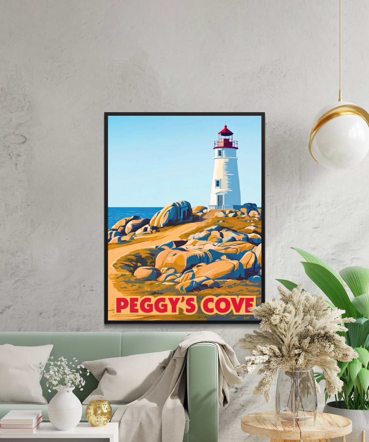 Peggy’s Cove Vintage Travel Poster - Iconic Canada Lighthouse Serenity