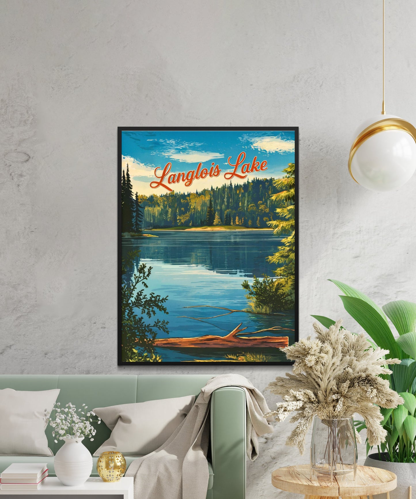 Langlois Lake Vintage Travel Poster - A Tranquil Escape in Nature