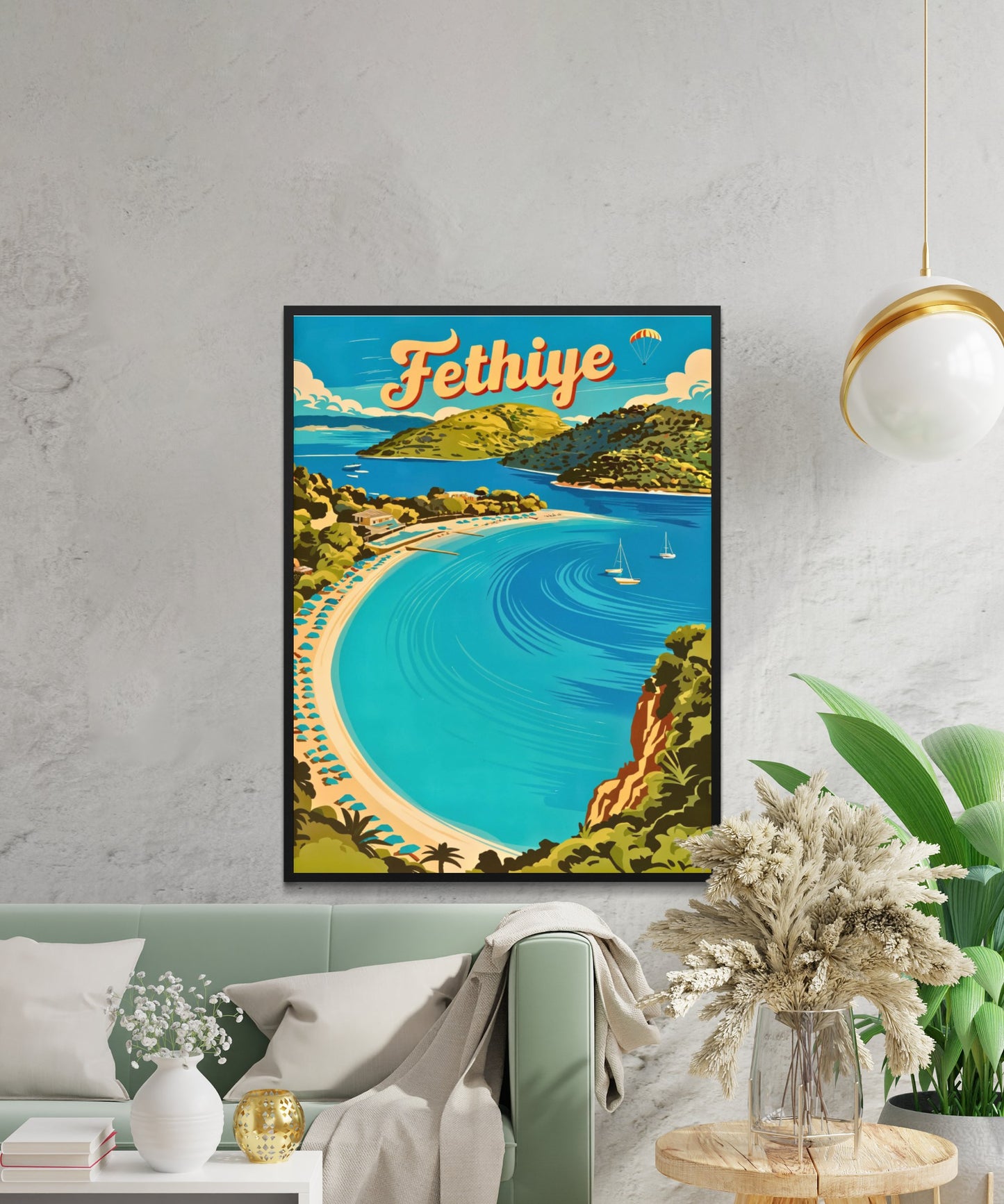 Fethiye Vintage Travel Poster
