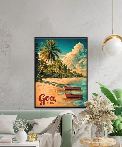 Goa Vintage Travel Poster - Captivating Island in India