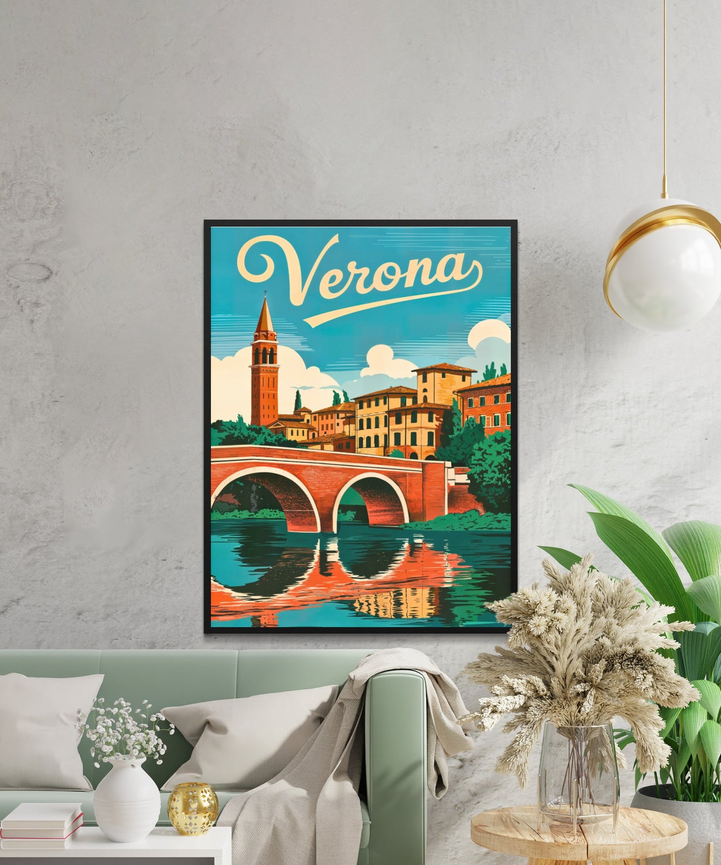 Verona, Italy Vintage Travel Poster - Escape to Enchanting Verona