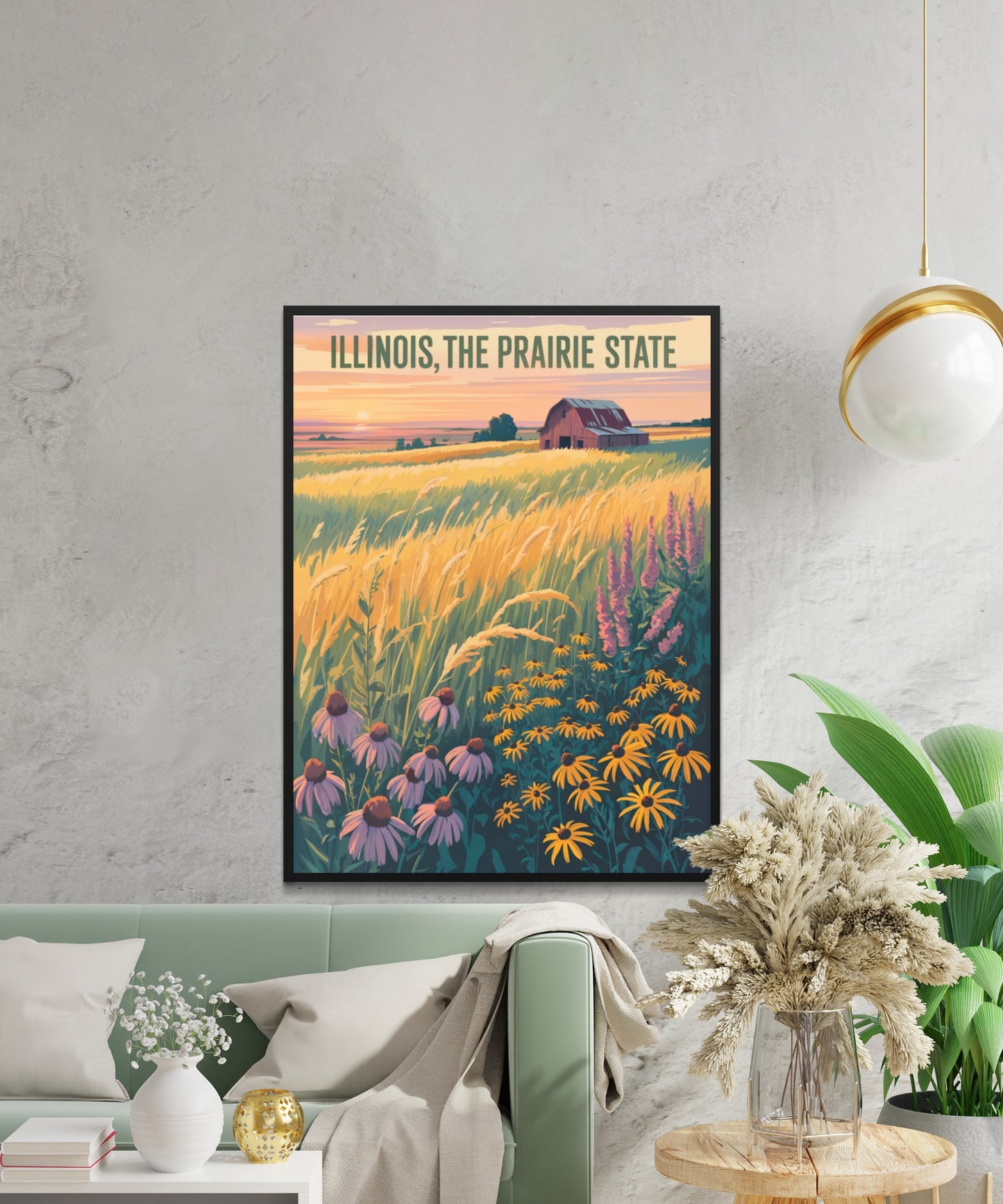 Illinois Vintage Travel Poster - Explore the Heartland