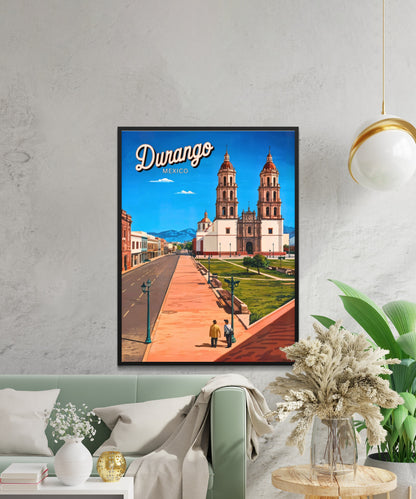 Durango Vintage Travel Poster - Jewel of Mexico