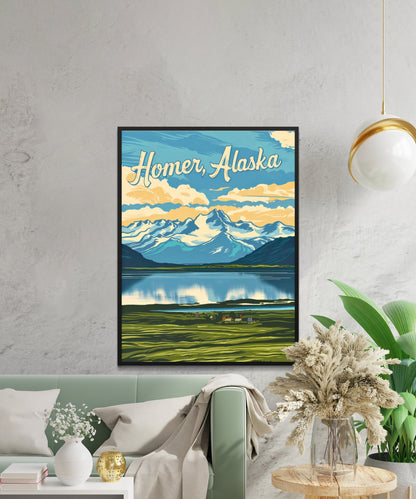 Homer Vintage Travel Poster - Discover Alaska’s Wild Beauty