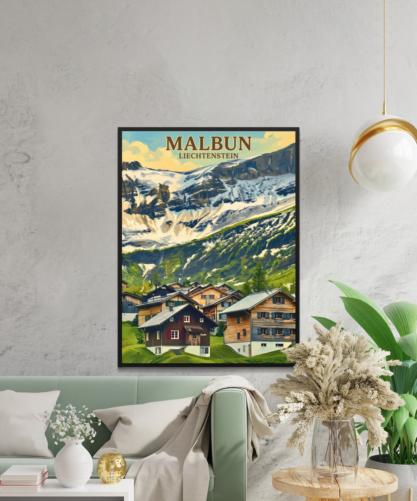 Malbun Vintage Travel Poster - Mountain Charm