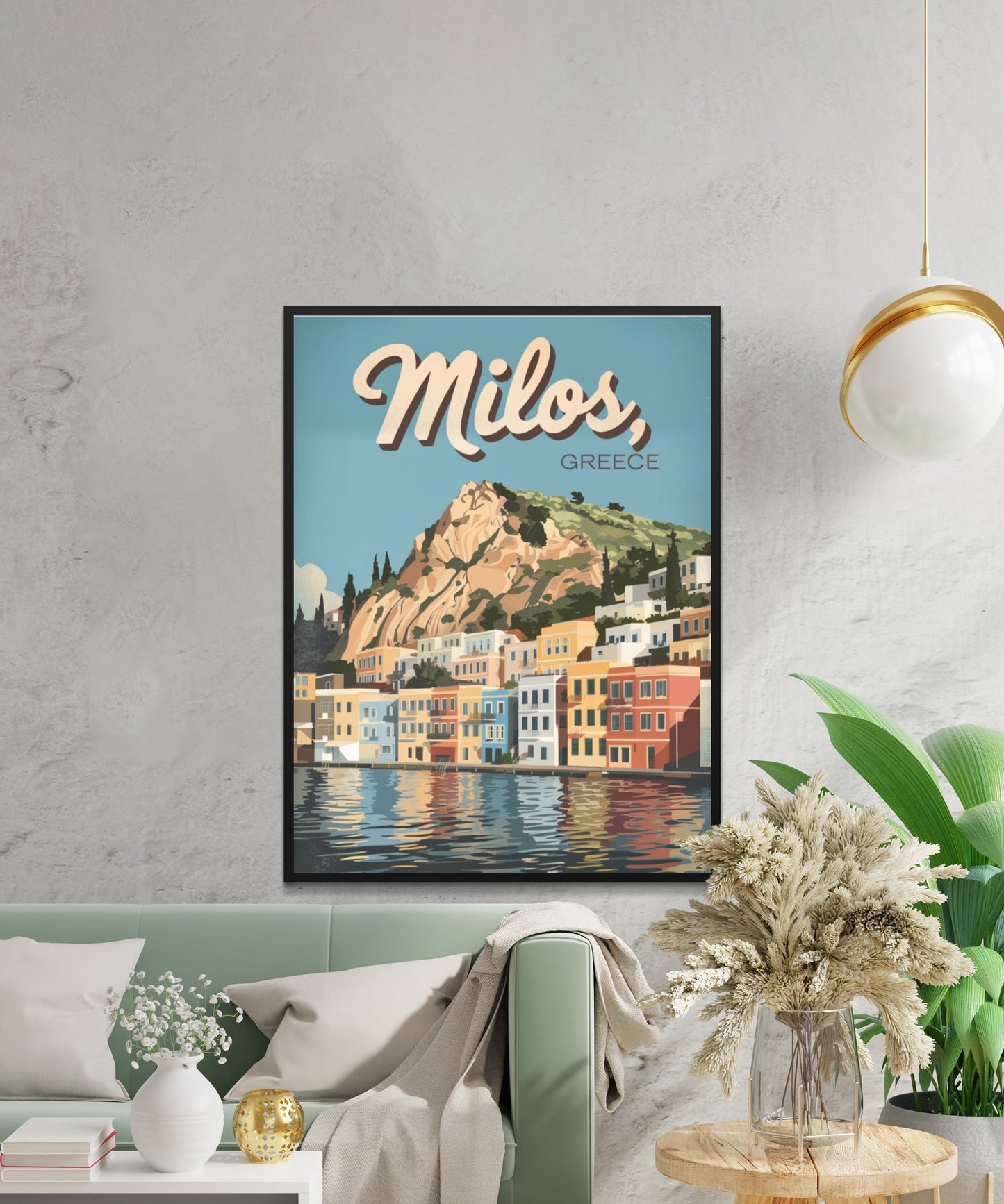 Milos Vintage Travel Poster - Relaxed Island Vibes