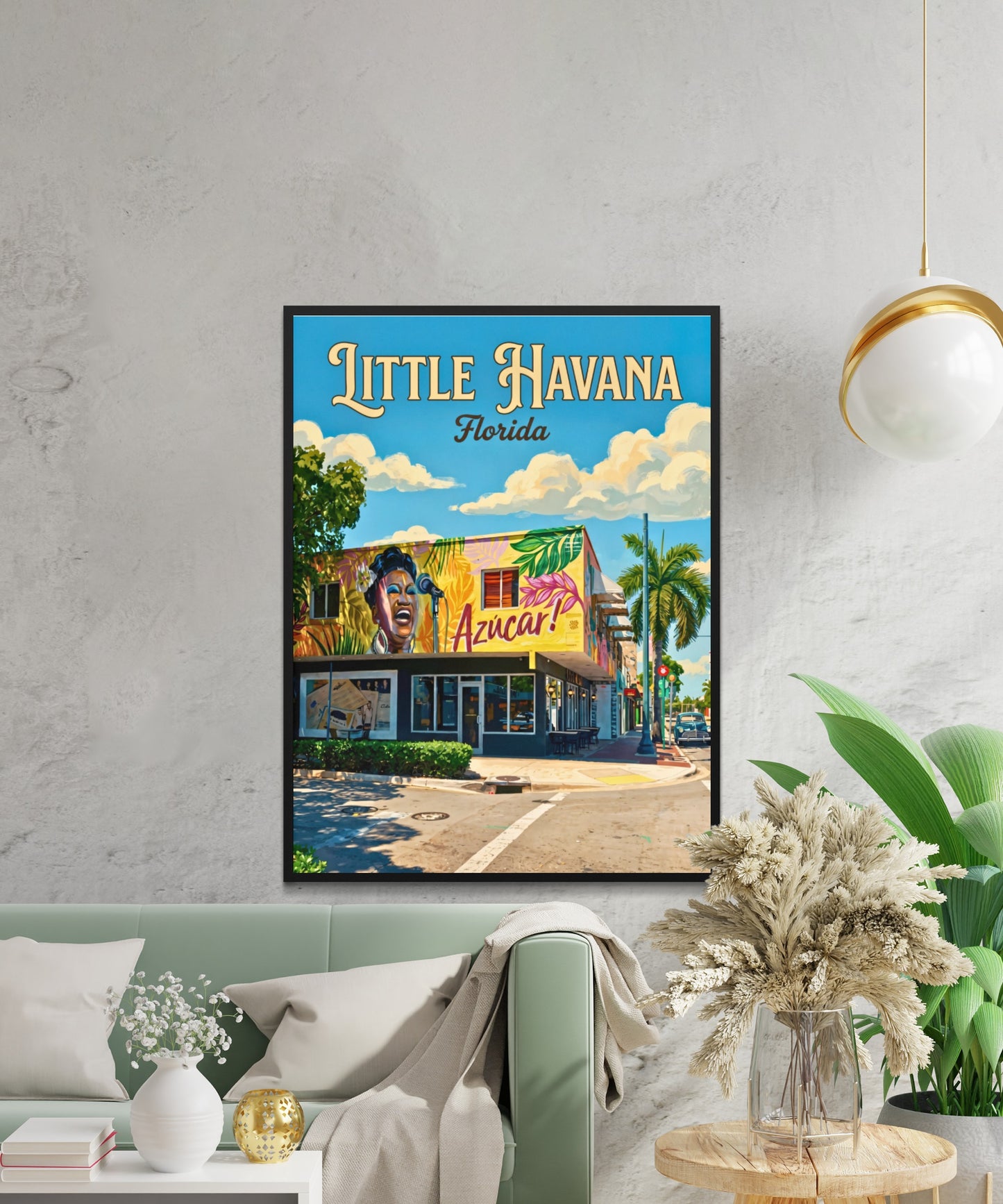 Little Havana Vintage Travel Poster - Mesmerizing Street