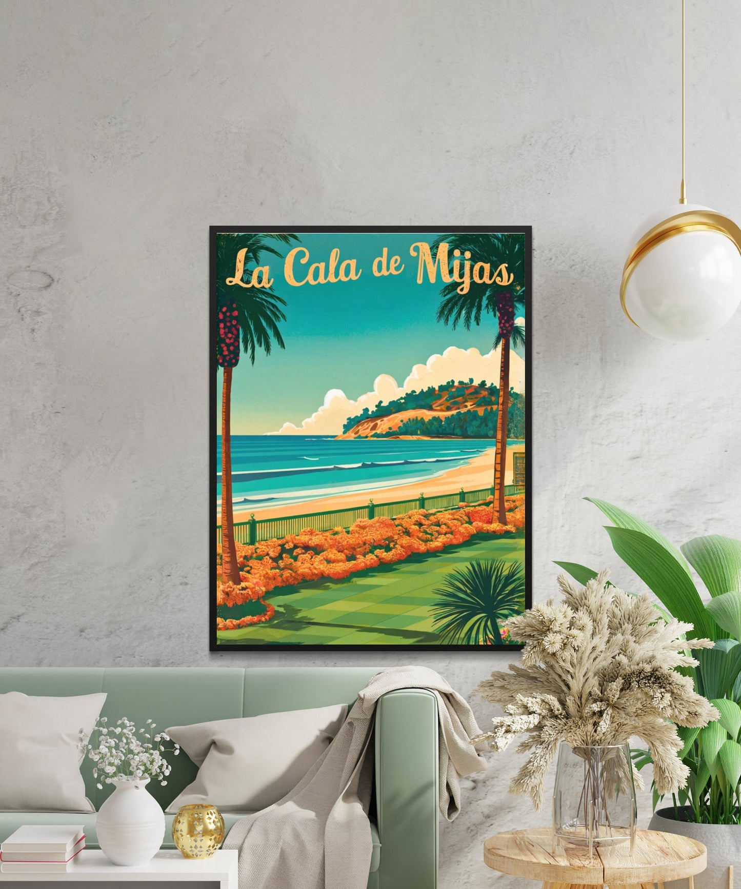 La Cala de Mijas Vintage Travel Poster - Spain’s Costa del Sol