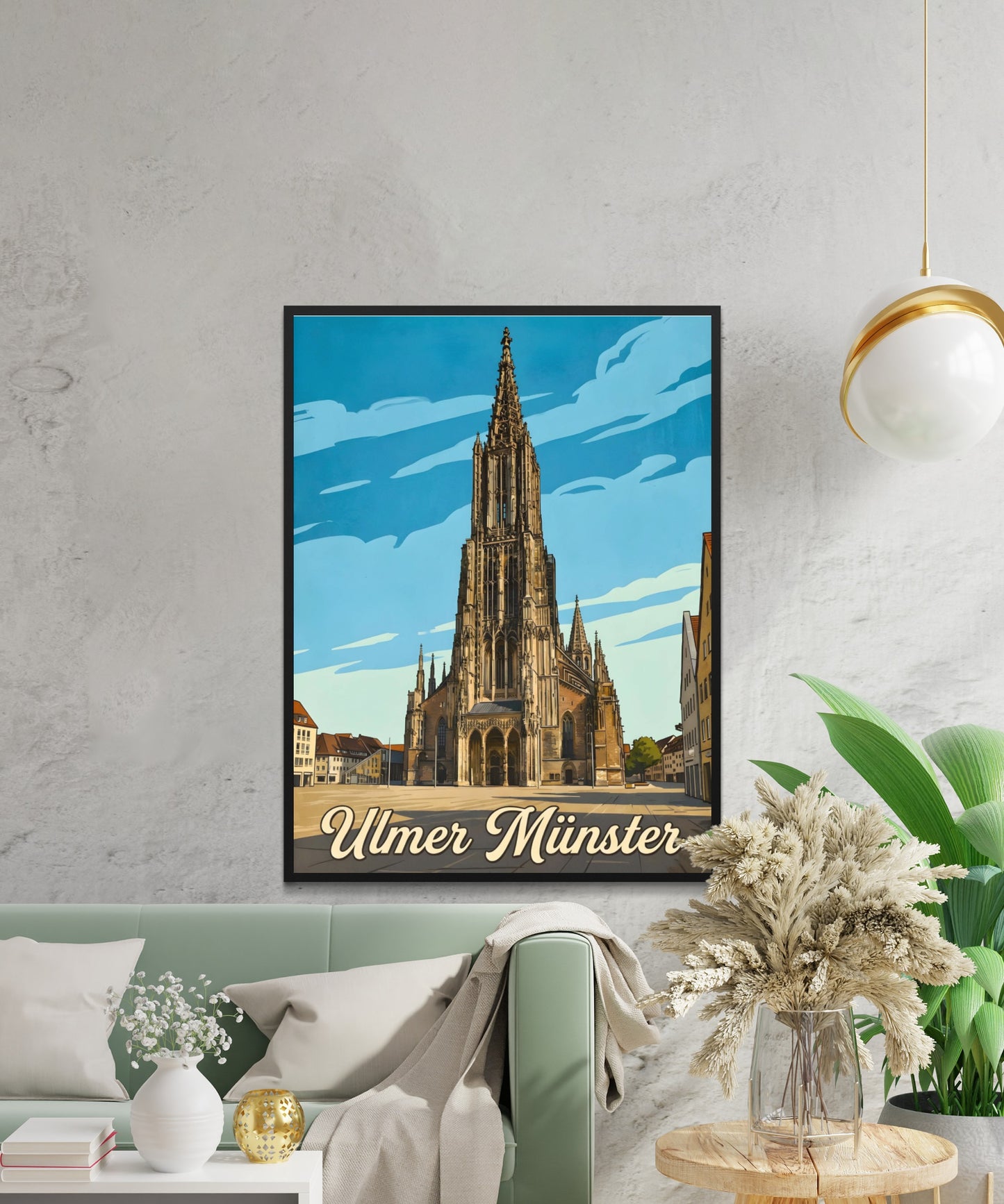 Ulmer Münster Vintage Travel Poster - Crown of Baden-Württemberg