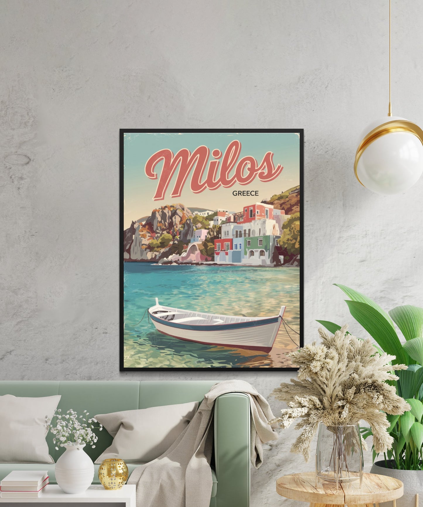 Milos Vintage Travel Poster - Charming Villages