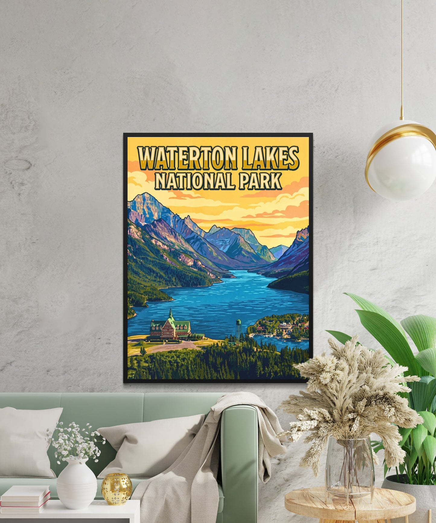 Waterton Lakes National Park Vintage Travel Poster- Spirit of Waterton