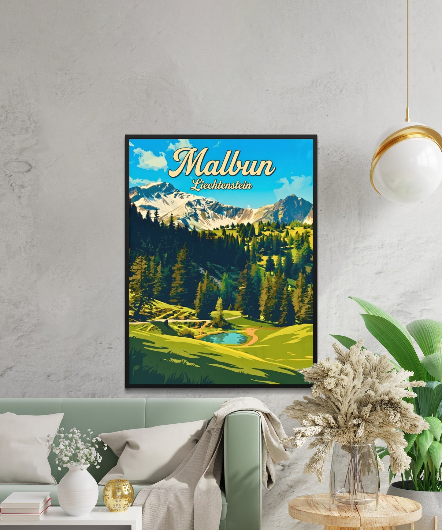 Malbun Vintage Travel Poster - Nature Escape