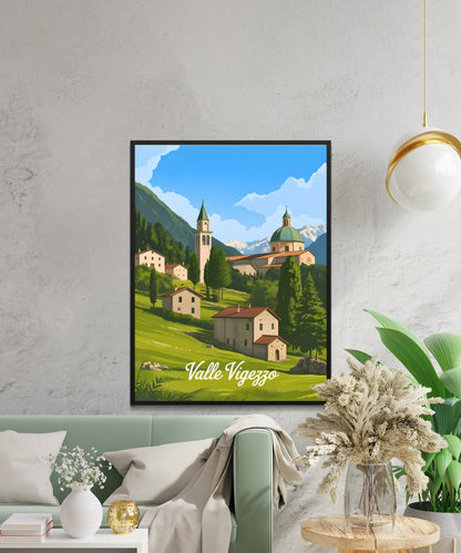 Valle Vigezzo Vintage Travel Poster - Italy’s Hidden Valley