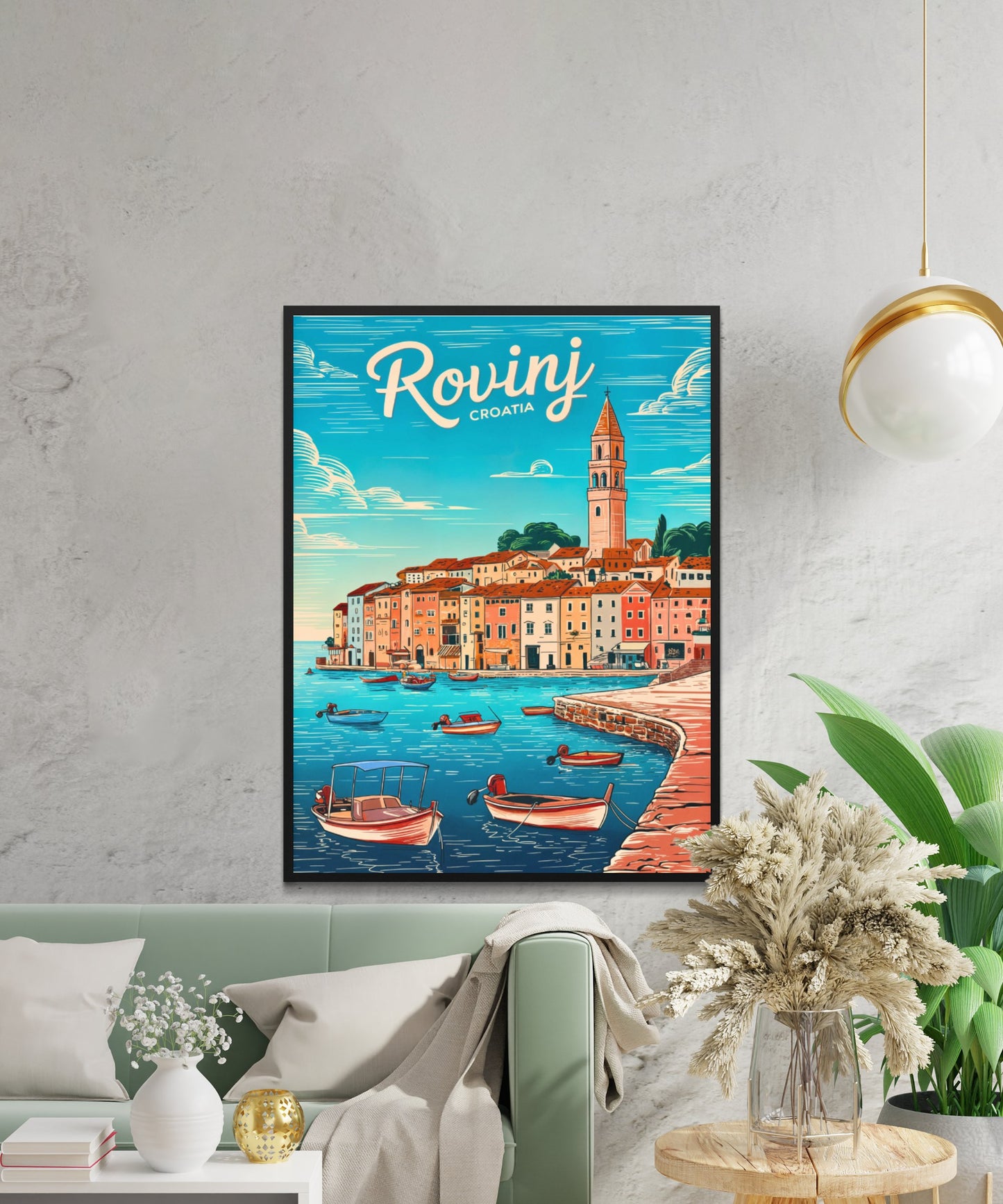 Rovinj, Vintage Travel Poster - Croatia, A Coastal Istrian Gem
