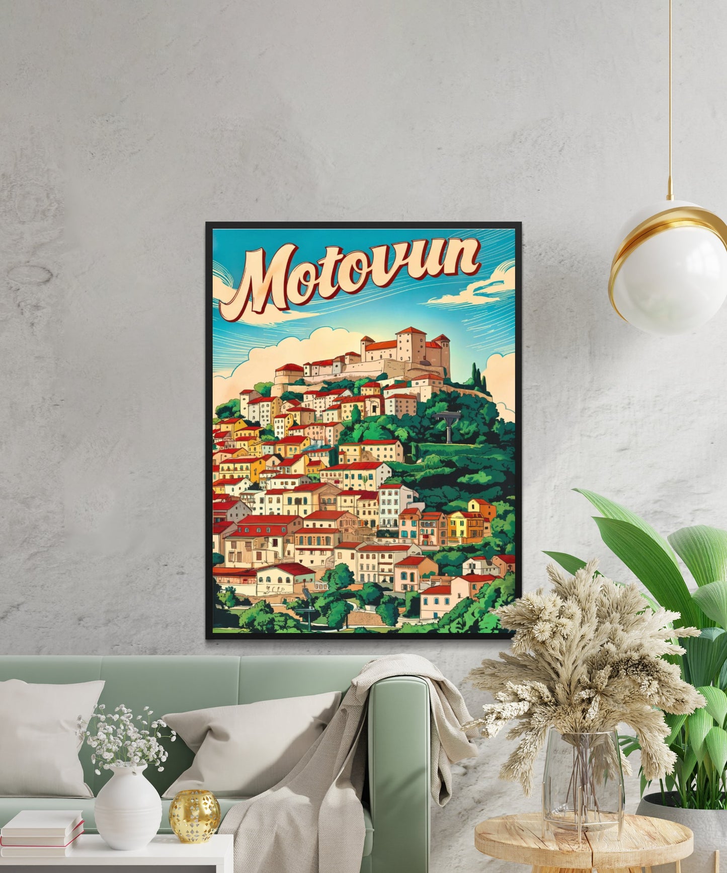 Motovun Vintage Travel Poster - A Medieval Escape