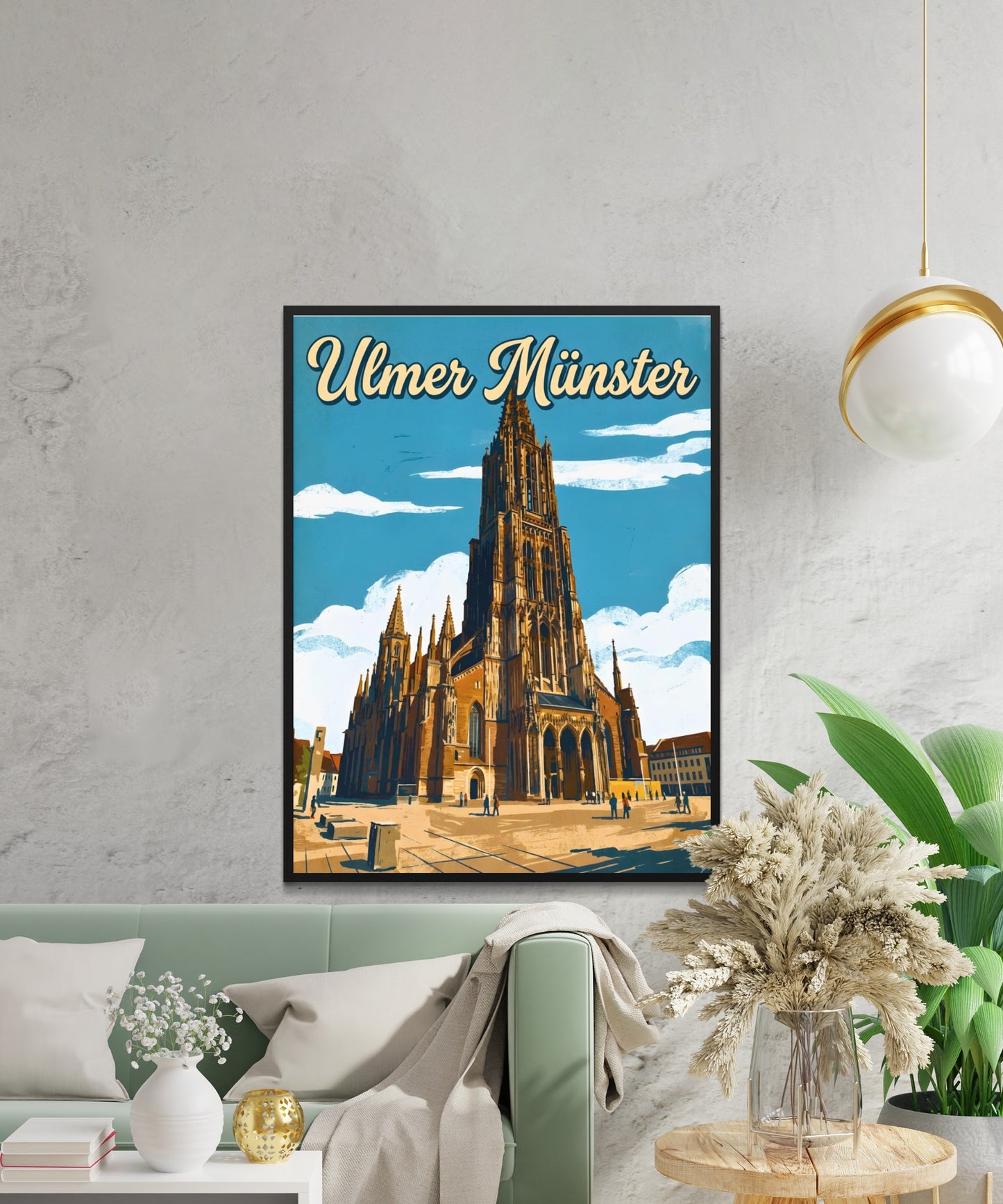 Ulmer Münster Vintage Travel Poster