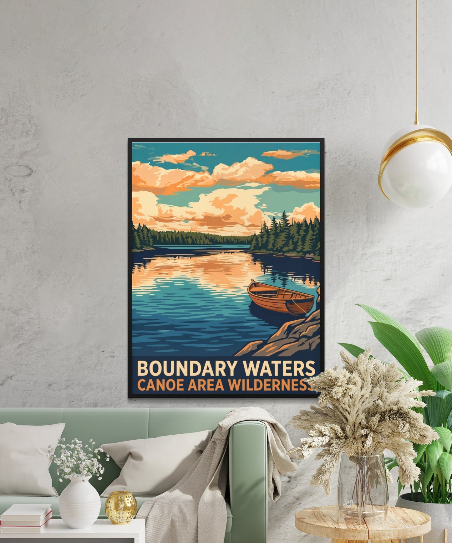 Boundary Waters Canoe Area Wilderness Vintage Travel Poster - Minnesota’s Wilderness