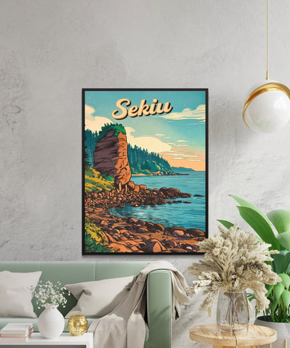 Sekiu Vintage Travel Poster