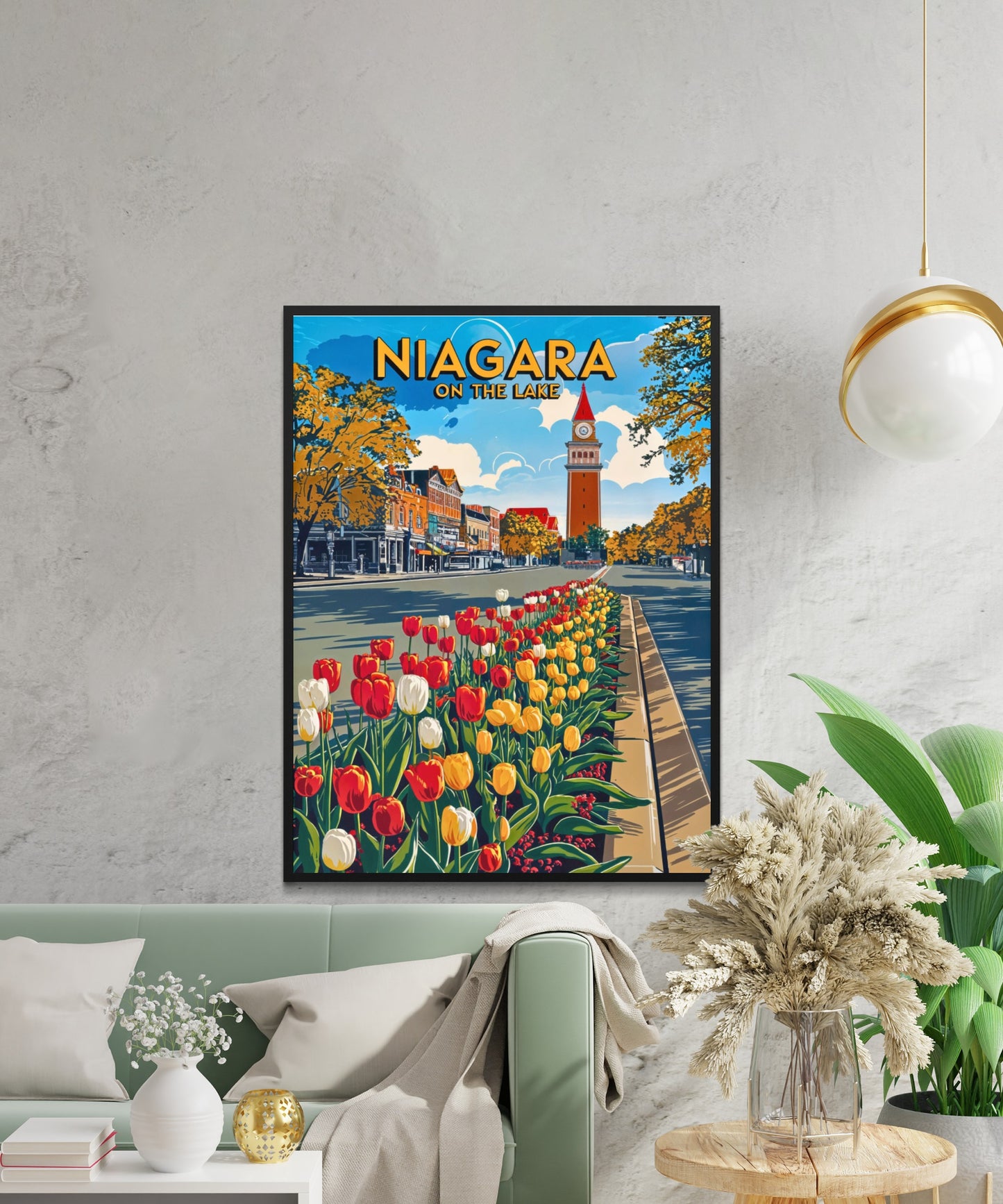 Niagara-on-the-Lake Vintage Travel Poster - Gardens in the Heart of Town Ontario