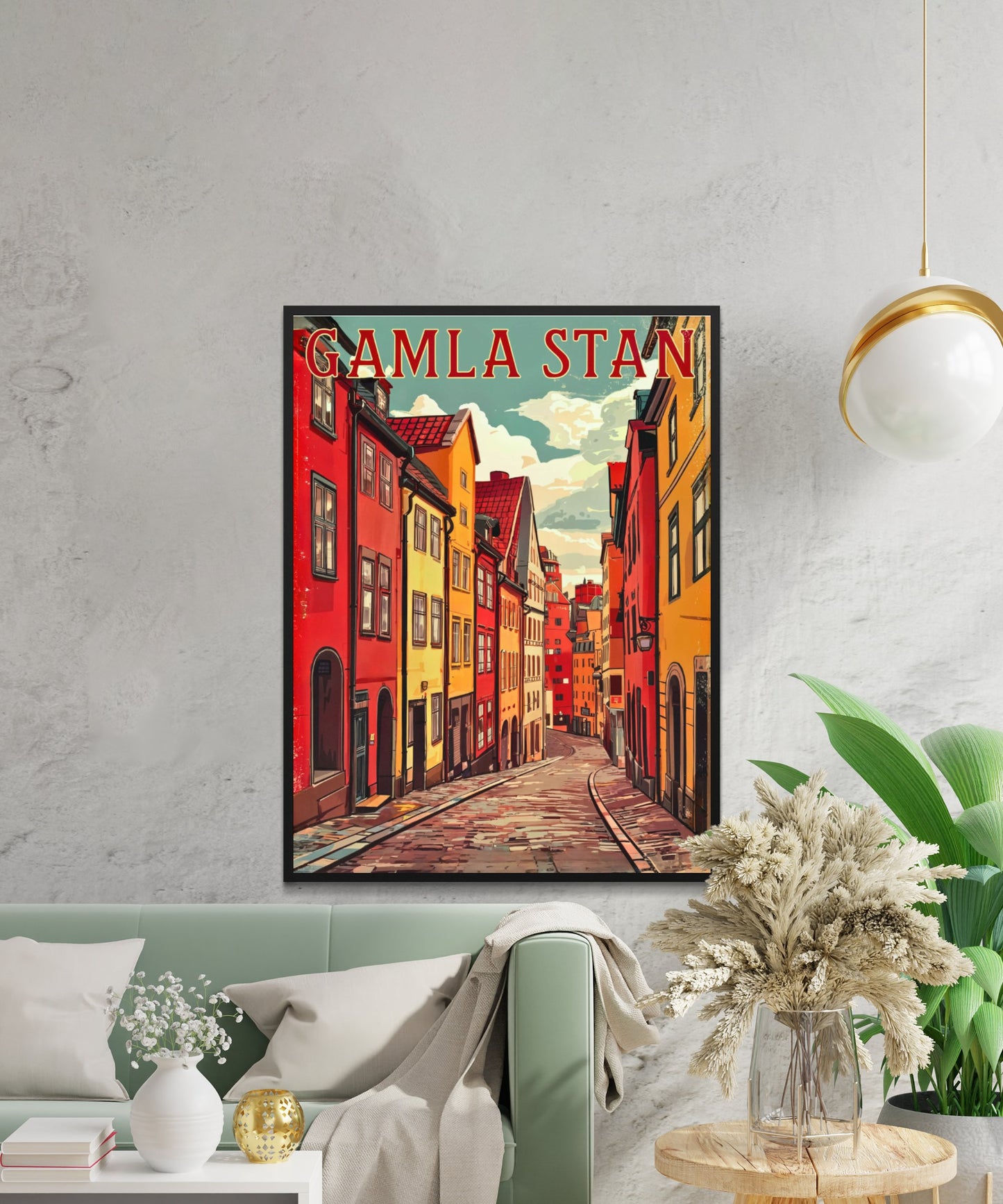 Gamla Stan Vintage Travel Poster - Explore the Narrow Street of Stockholm