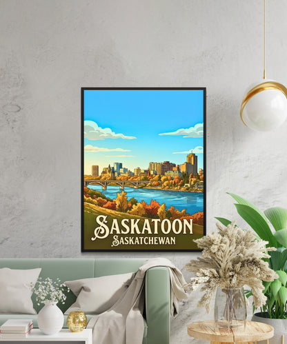 Saskatoon Vintage Travel Poster