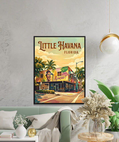 Little Havana Vintage Travel Poster -  Boulevard